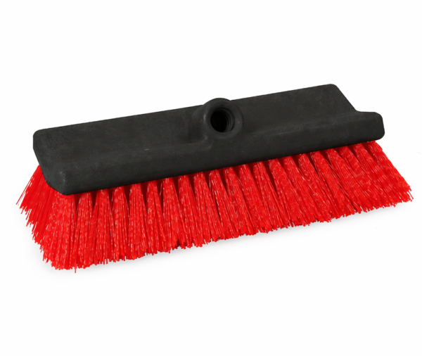 Nexstep 96619 Bi-Level Floor Scrub Brush, Black/Red, 10" | 1/Case