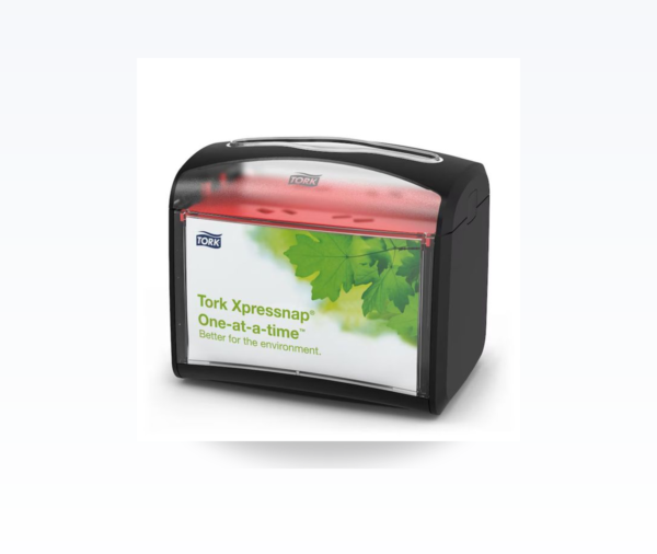 Tork Xpressnap Tabletop Napkin Dispenser Black N4, 6.7 x 5.6 x 7.9 in, 6232100